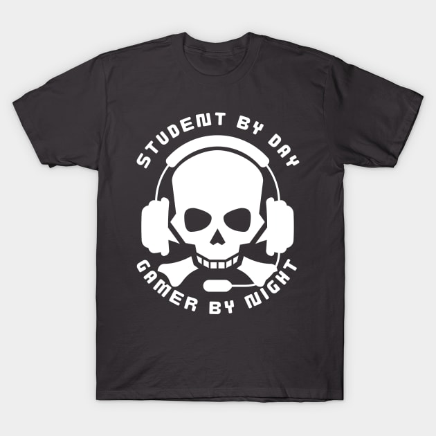 Student by day gamer by night T-Shirt by debageur